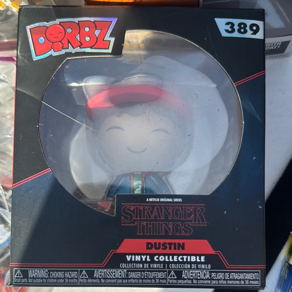 Funko Dorbz Stranger Things Dustin Vinyl Figure - Red and Blue